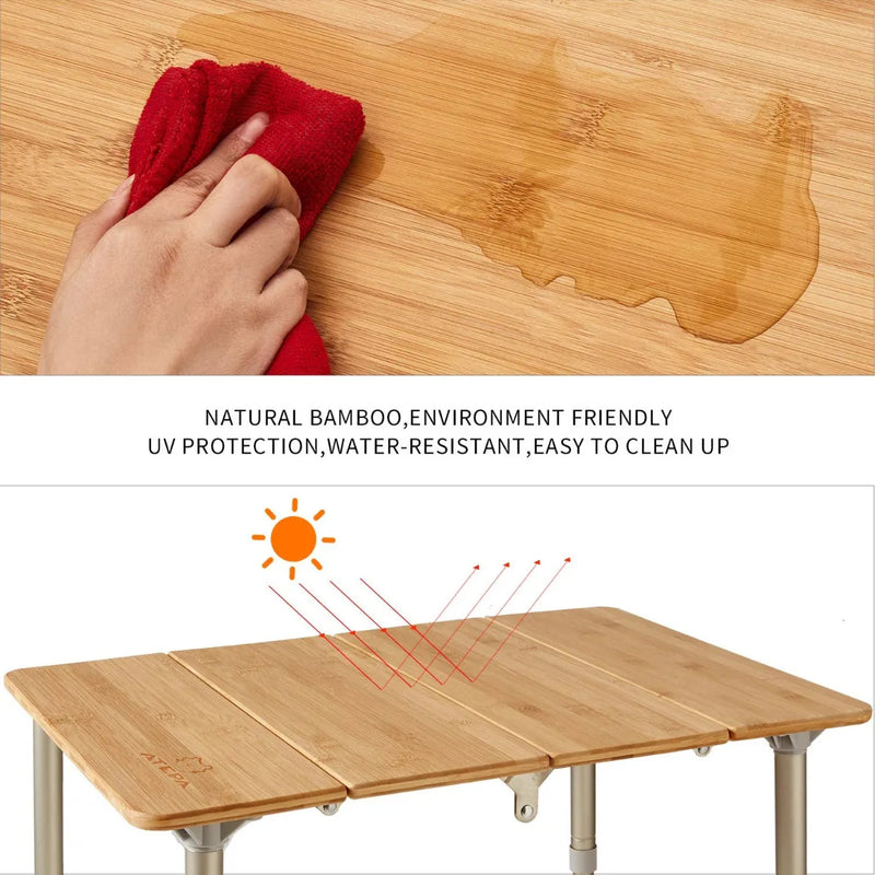 Load image into Gallery viewer, ATEPA BAMBOO 4-Folded Bamboo Table