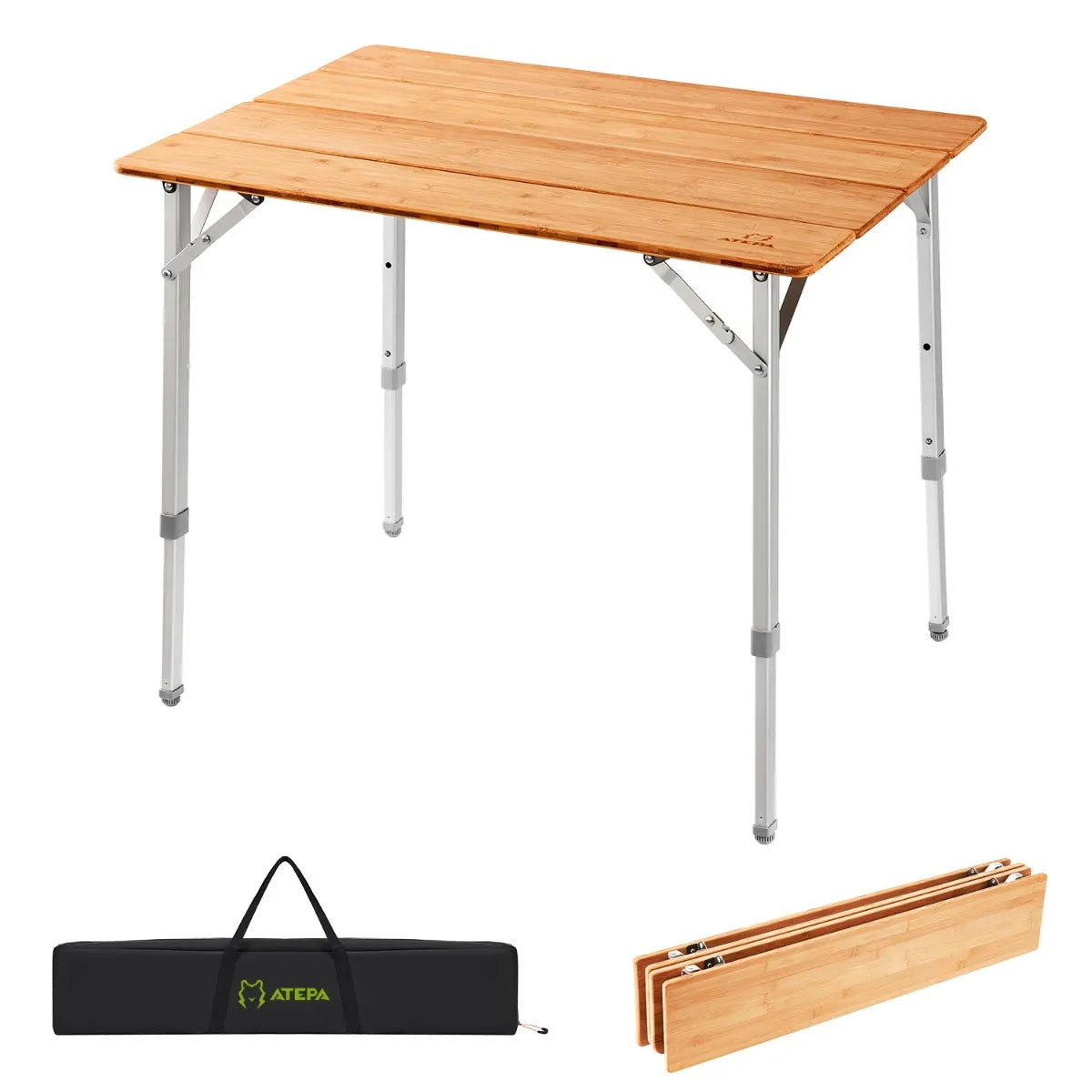 ATEPA Bamboo Folding Table Multi-Use Coffee Table & Portable