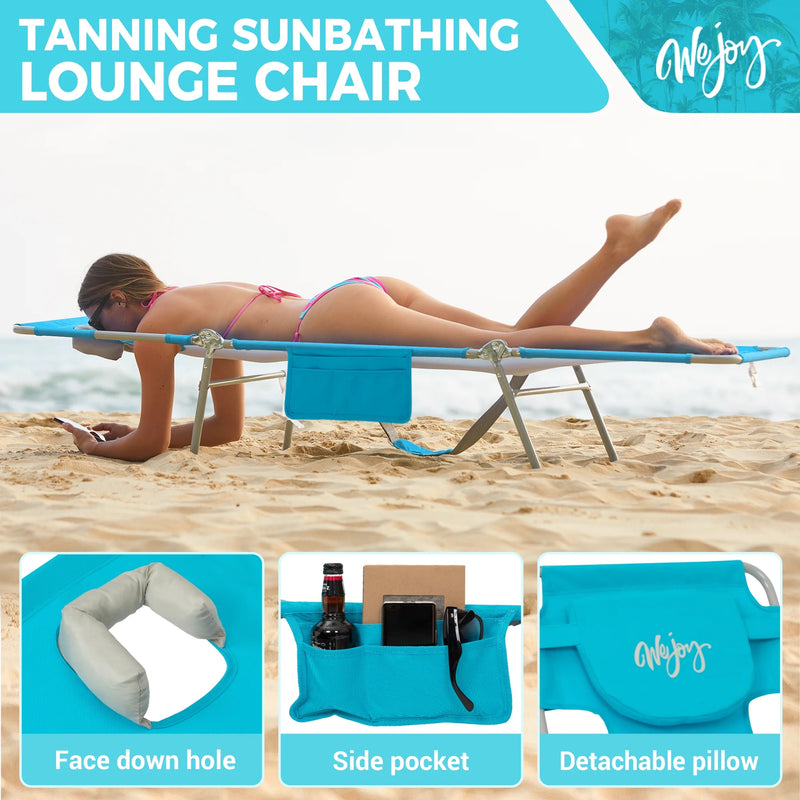 Load image into Gallery viewer, WEJOY Premium 5-Position Adjustable Chaise Lounge Tanning SunBathing Lounge Chair