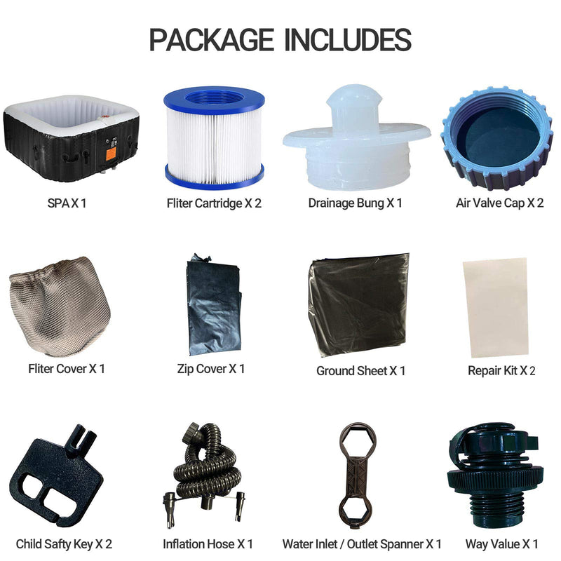 Load image into Gallery viewer, WEJOY Portable Hot Tub with 130 Bubble Jets