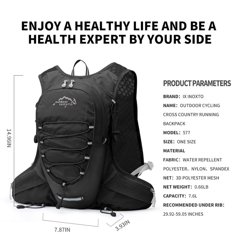 Load image into Gallery viewer, INOXTO Hydration Vest with 1.5L Water Reservoirs