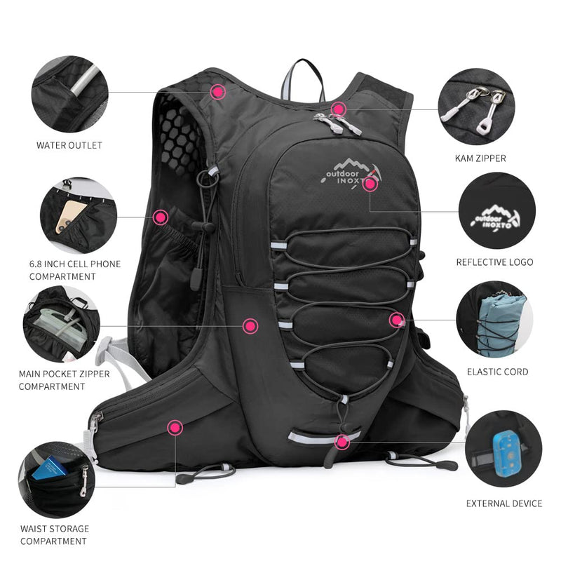 Load image into Gallery viewer, INOXTO Hydration Vest with 1.5L Water Reservoirs