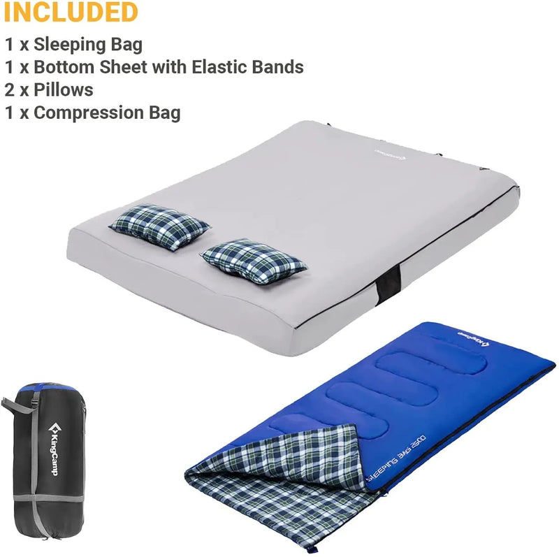 Load image into Gallery viewer, KingCamp AIRBED Double Sleeping Bag 250D with Pillow