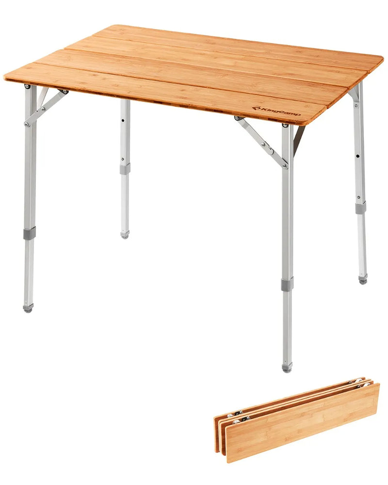 Laden Sie das Bild in Galerie -Viewer, KingCamp 4-Folding Bamboo Table