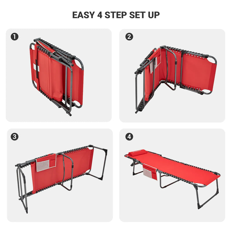 Load image into Gallery viewer, FUNDANGO 3-Folding Steel Cot Lounge Chair