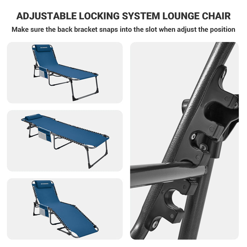 Load image into Gallery viewer, FUNDANGO 3-Folding Steel Cot Lounge Chair