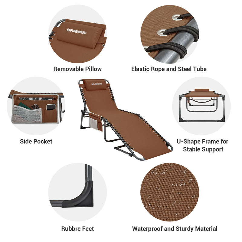 Load image into Gallery viewer, FUNDANGO 3-Folding Steel Cot Lounge Chair
