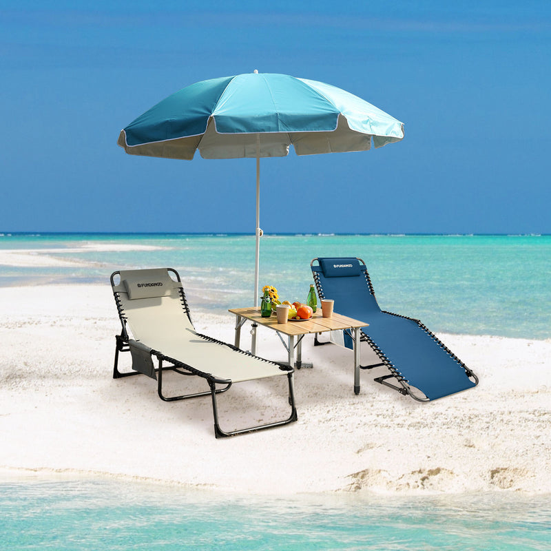 Load image into Gallery viewer, FUNDANGO 3-Folding Steel Cot Lounge Chair