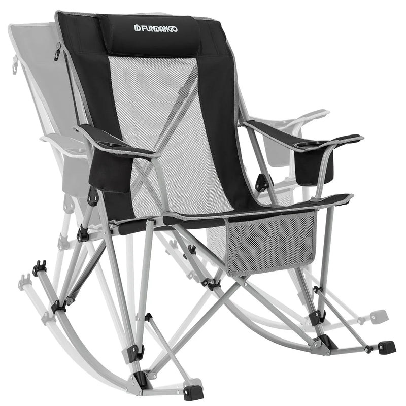Cargue la imagen en el visor de la galería, FUNDANGO Portable Rocking Chair Folding Chair Durable and Compact