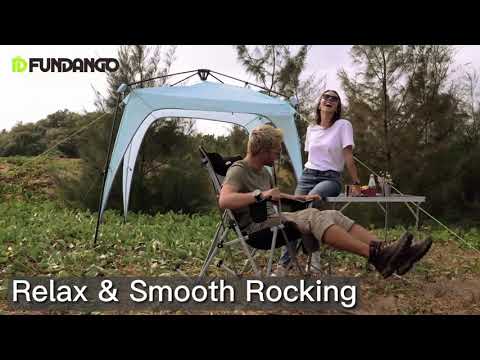 Cargue la imagen en el visor de la galería, FUNDANGO Portable Rocking Chair Folding Chair with Stable Frame