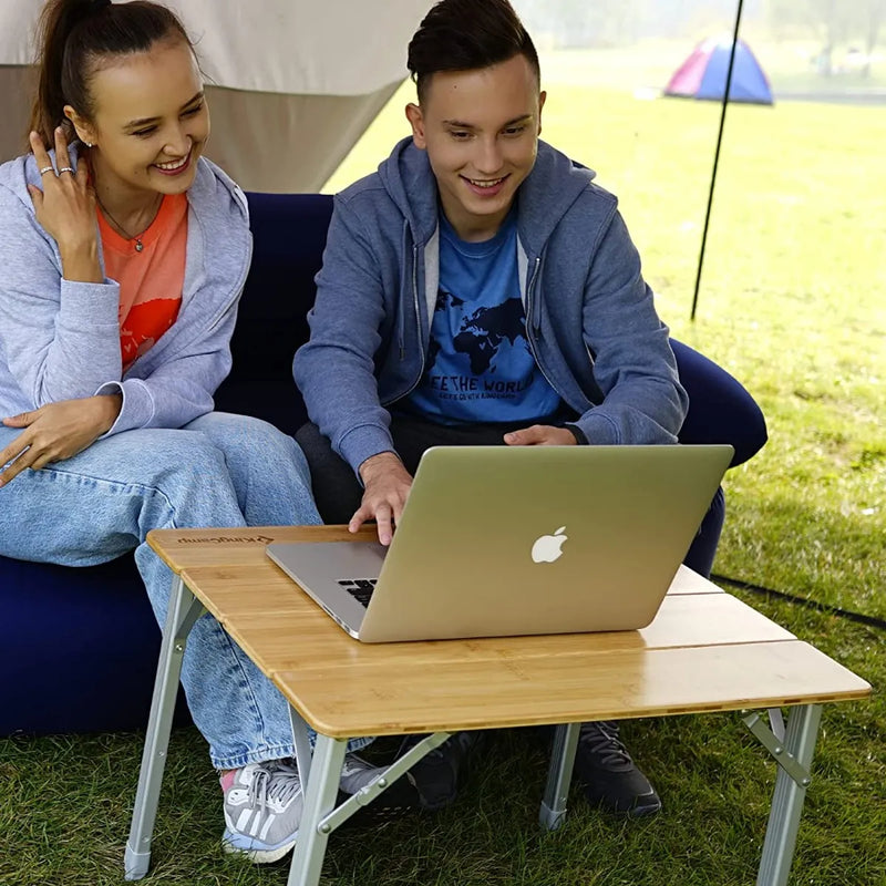 Load image into Gallery viewer, KingCamp 4-Folding Bamboo Table for 2-3 Person