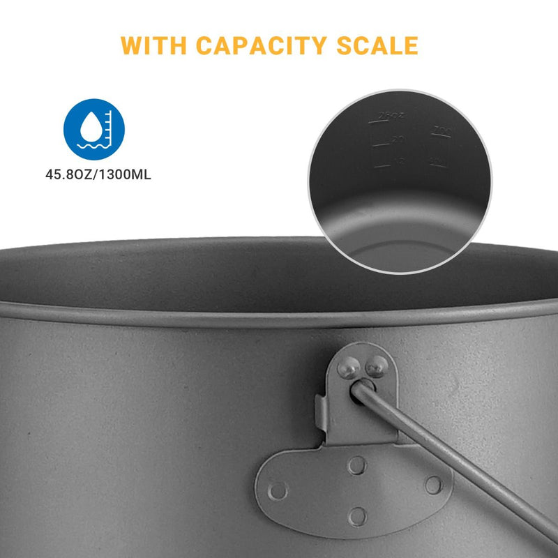 Load image into Gallery viewer, Cook'n'Escape 1300ml Titanium Hanging Pot