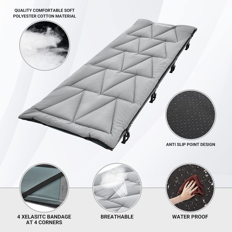 Load image into Gallery viewer, KingCamp Lightweight Cot Mat Camping Sleeping Pad Grey