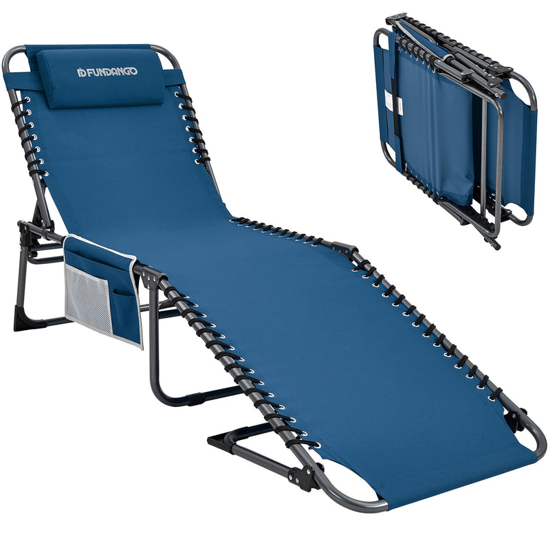 Load image into Gallery viewer, FUNDANGO 3-Folding Steel Cot Lounge Chair
