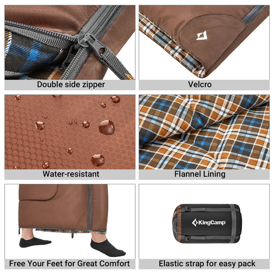 KingCamp SNOWFLAKE 400 Sleeping Bag-Envelope