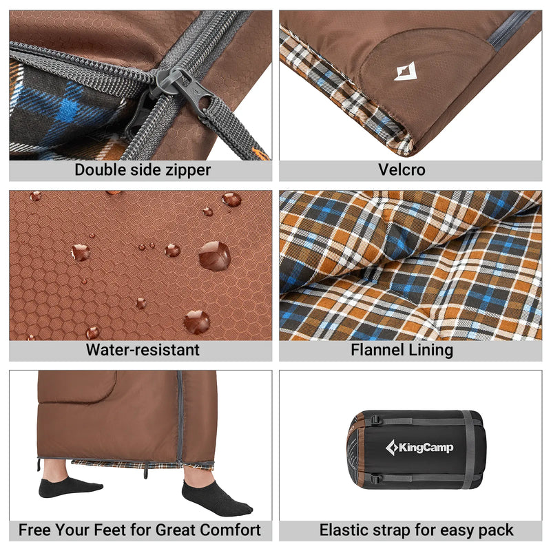 Load image into Gallery viewer, KingCamp SNOWFLAKE 400 Sleeping Bag-Envelope