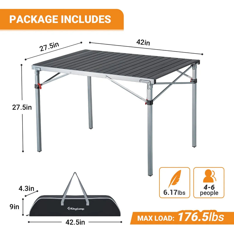 Load image into Gallery viewer, KingCamp Folding Outdoor Table Lightweight Aluminum Alloy Table