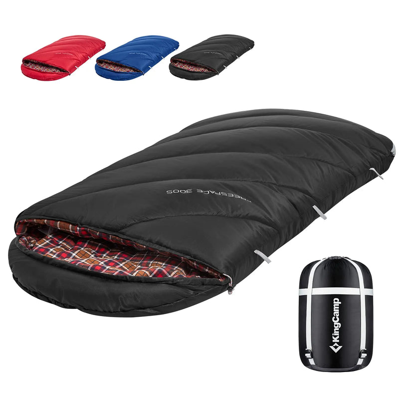 Load image into Gallery viewer, KingCamp FREESPACE 300S Kids Sleeping Bag-Envelope With Hood