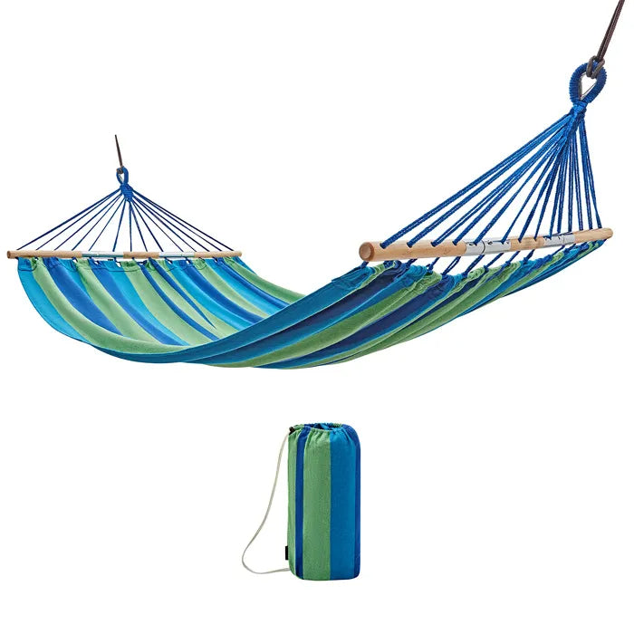 Cargue la imagen en el visor de la galería, Hamaca plegable KingCamp portátil con palo de madera