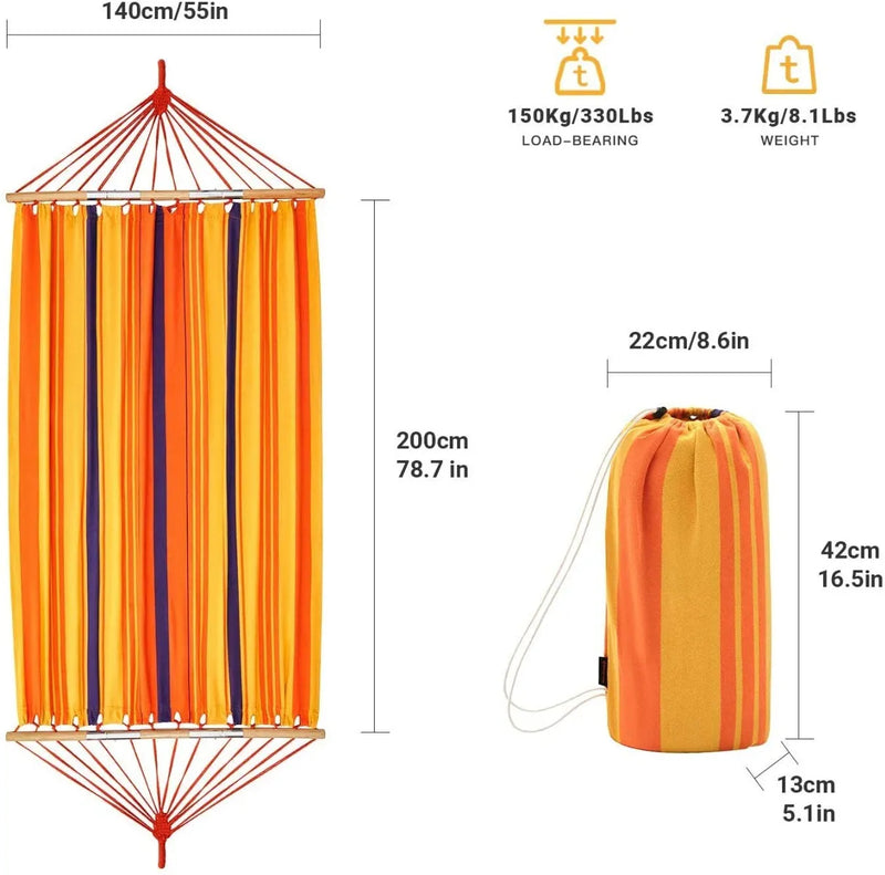 Cargue la imagen en el visor de la galería, Hamaca plegable KingCamp portátil con palo de madera