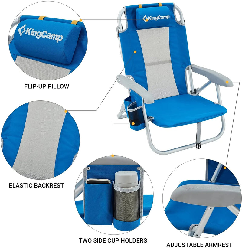 Load image into Gallery viewer, KingCamp LILAC SET Lightweight Beach Armchair Set With Pillow