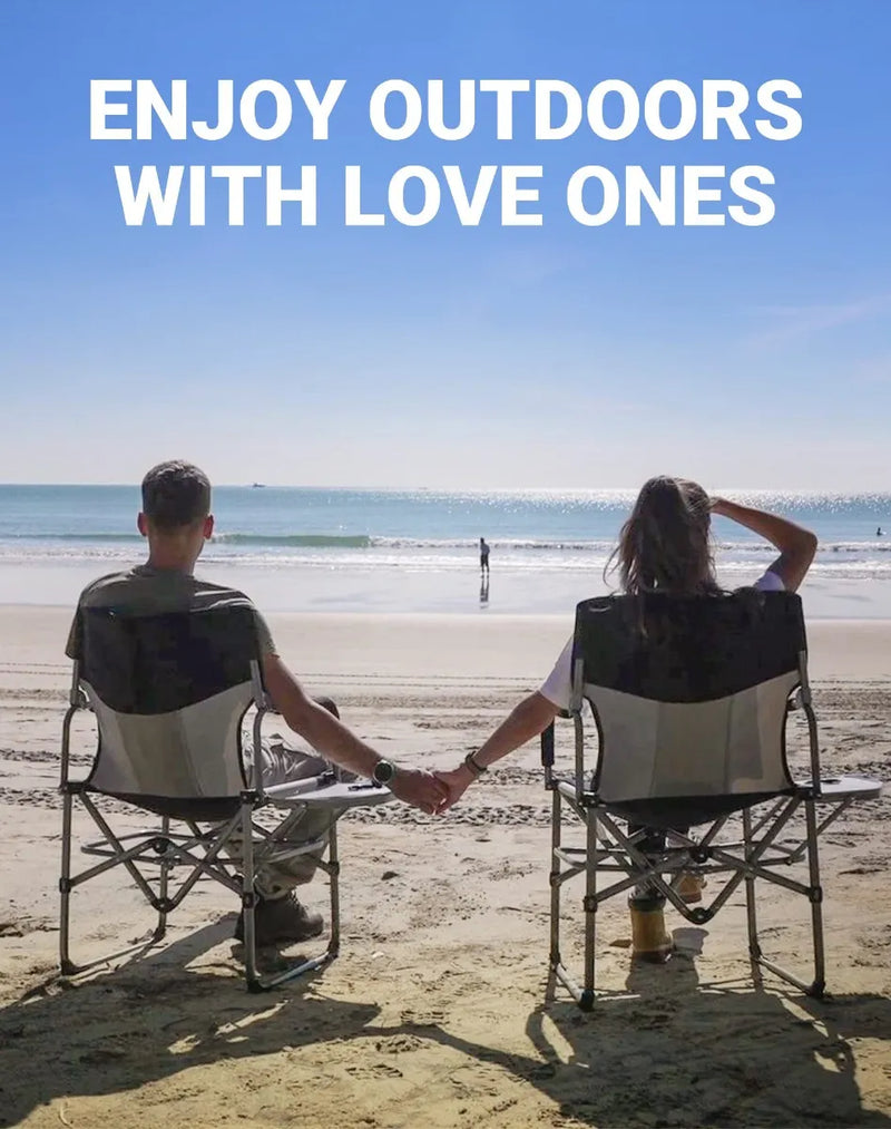 Load image into Gallery viewer, KingCamp Folding Large Director Chair with Non-slip Feet