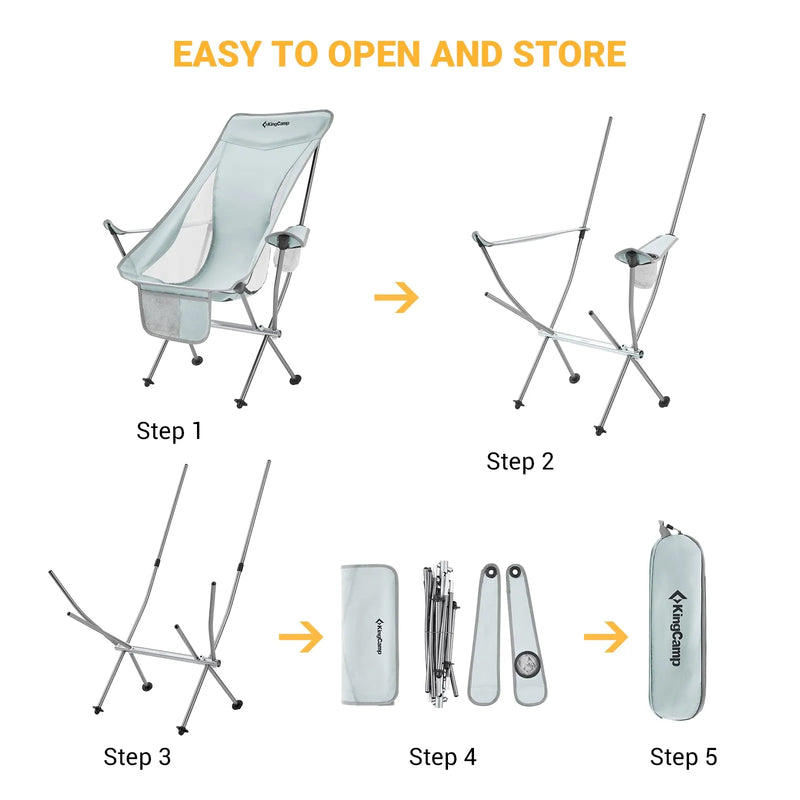 Cargue la imagen en el visor de la galería, KingCamp CAMELLIA Set of 2 Ultralight Armchair