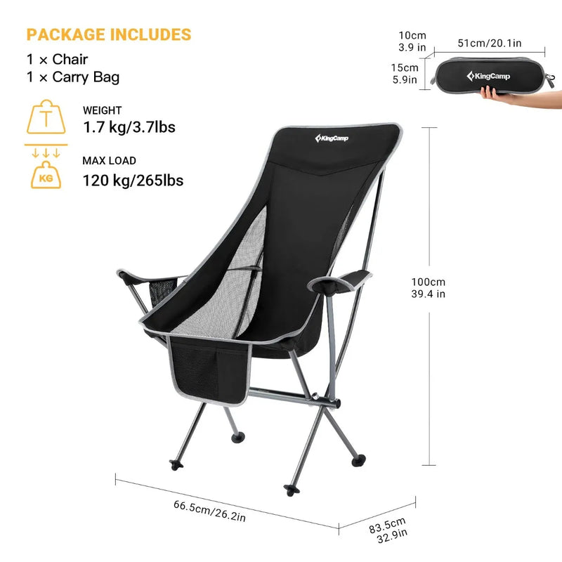 Cargue la imagen en el visor de la galería, KingCamp CAMELLIA Set of 2 Ultralight Camping Chair