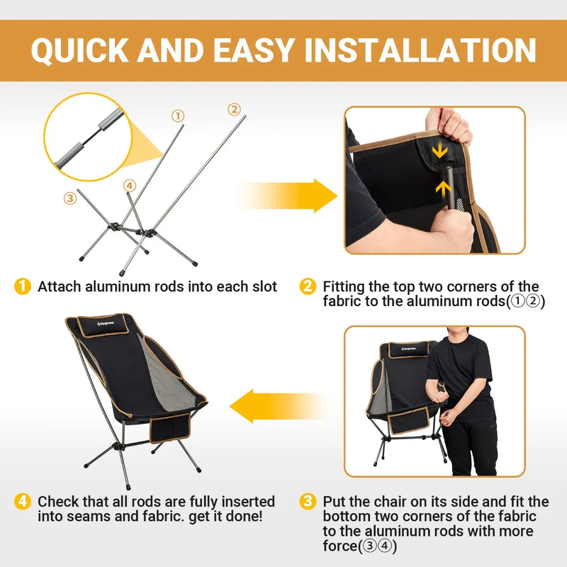 Load image into Gallery viewer, KingCamp Ultralight 2-Steps Chair