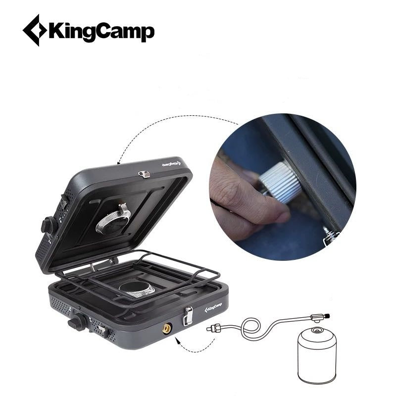 Load image into Gallery viewer, KingCamp Portable 2-Burner Camping Stove