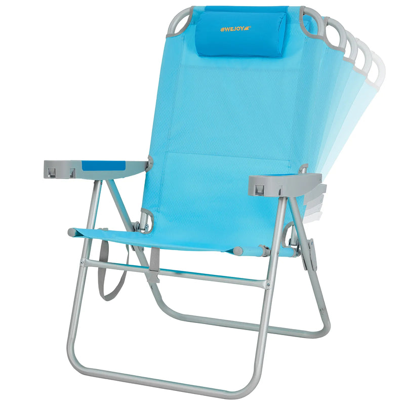 Load image into Gallery viewer, WEJOY Oversized High Seat Beach Chair 5 Adjustable High Backrests