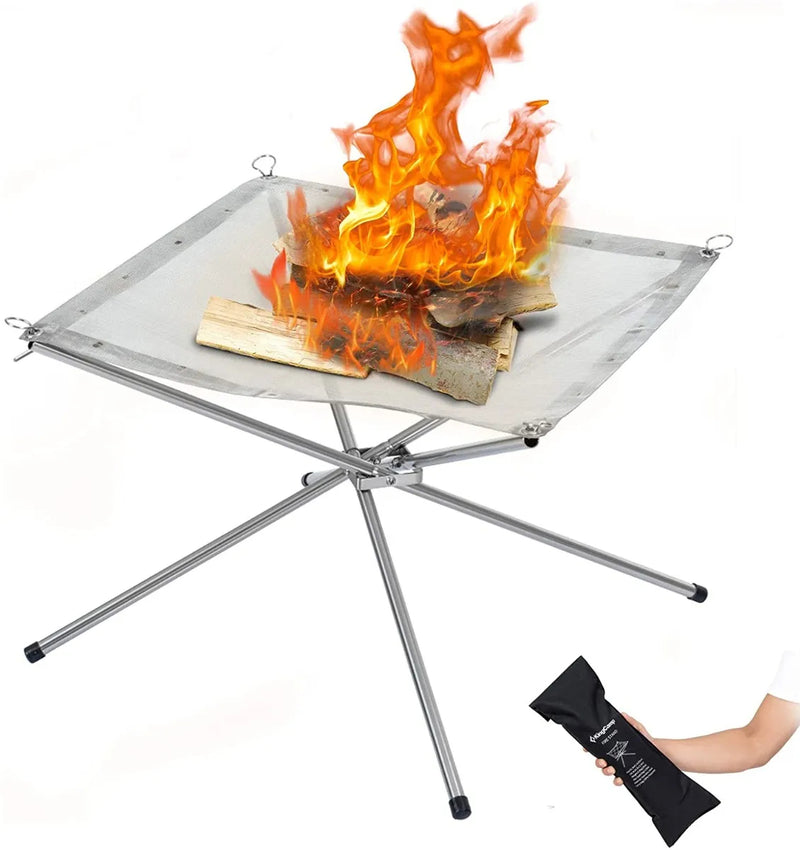 Load image into Gallery viewer, KingCamp Fire Stand Stainless Steel Bonfire Rack