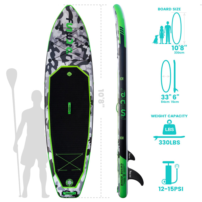 Load image into Gallery viewer, Camouflage Inflatable Stand Up Paddle Board 10'8inch
