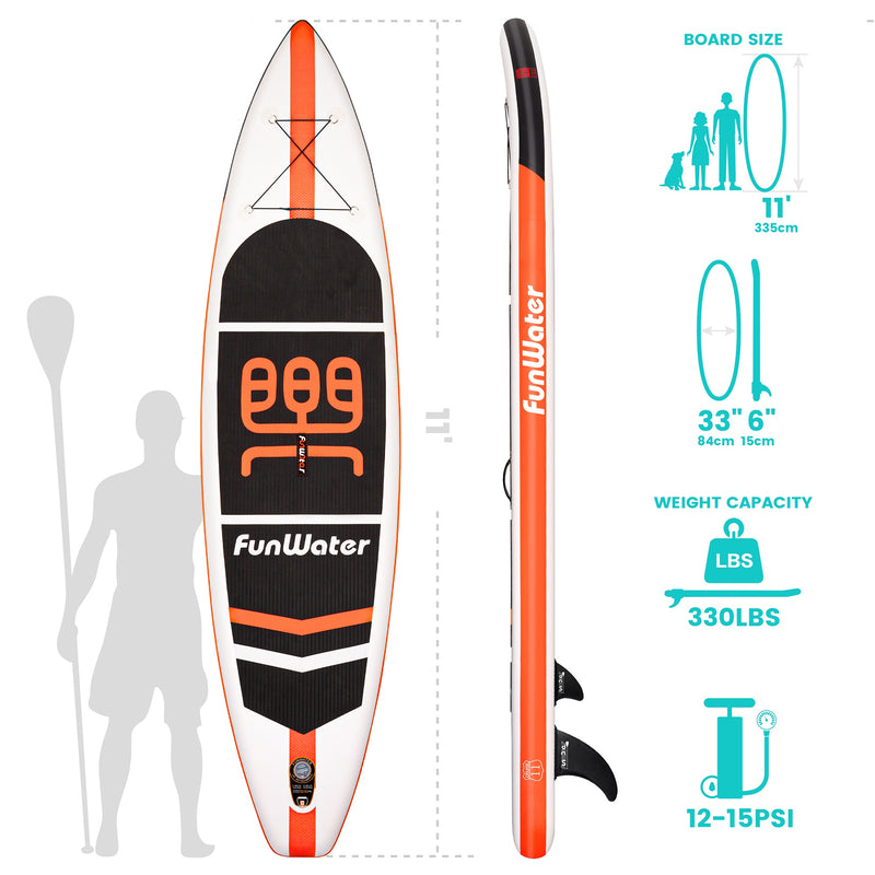 Load image into Gallery viewer, FunWater Inflatable Ultra-Light 11&#39; SUP Paddle Boards
