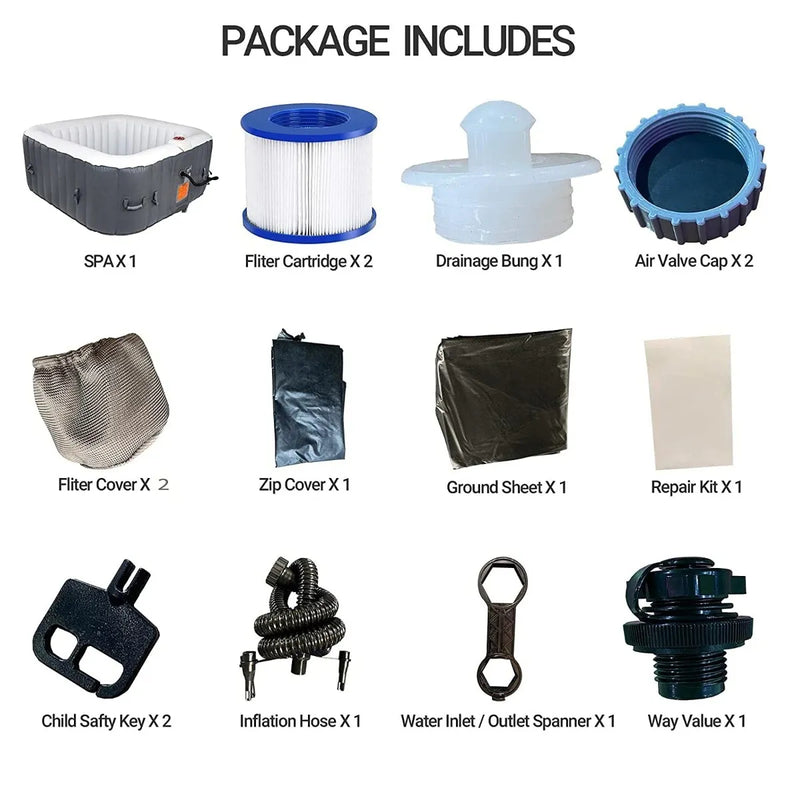 Load image into Gallery viewer, WEJOY Portable Hot Tub with 130 Bubble Jets