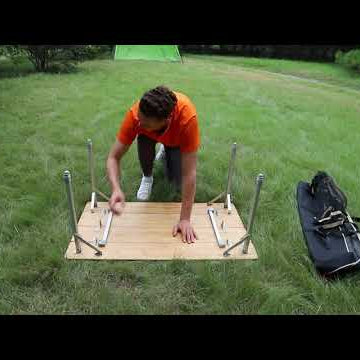 Load image into Gallery viewer, KingCamp BAMBOO 10065 PLUS 4-folding bamboo table L +mesh