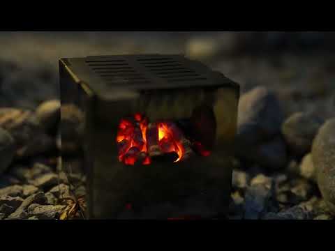 Load and play video in Gallery viewer, Cook'n'Escape Ultralight Wood Stove – Portable Grill & Secondary Burn Camp Stove