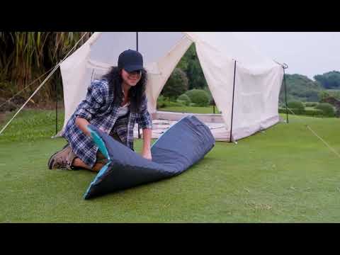 Load and play video in Gallery viewer, KingCamp Dual-Layer Memory Foam & Air Pad Sleeping Mat