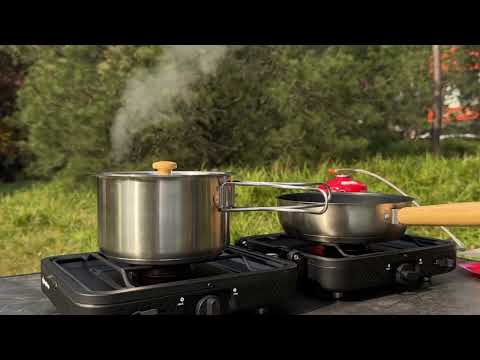 Load and play video in Gallery viewer, KingCamp Portable 2-Burner Camping Stove