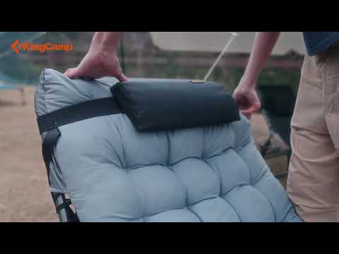 Cargar y reproducir video en Gallery Viewer, KingCamp Oversized 3-folding Lounge Chair with Cushion