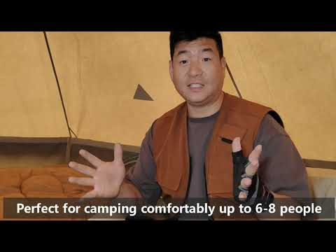 Load and play video in Gallery viewer, KingCamp KHAN 500 T/C Camping Tent 500
