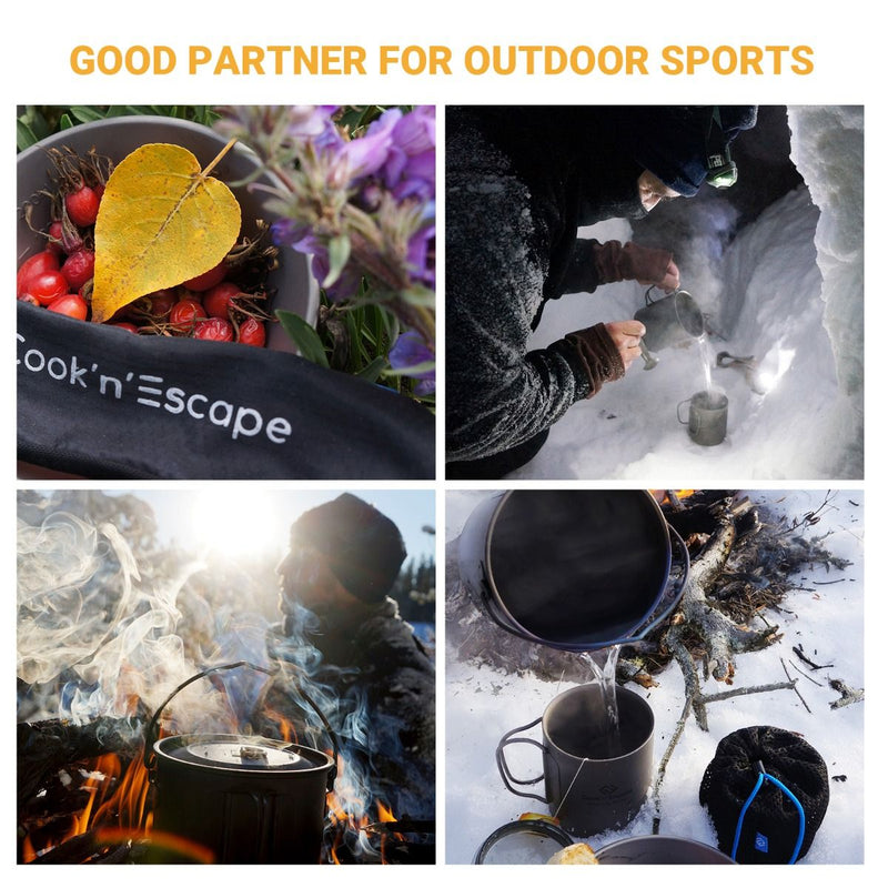 Load image into Gallery viewer, Cook'n'Escape 1300ml Titanium Hanging Pot