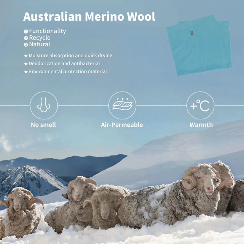 Cargue la imagen en el visor de la galería, METARINO Polainas de cuello Calentador de cuello de lana Mascarilla facial ligera