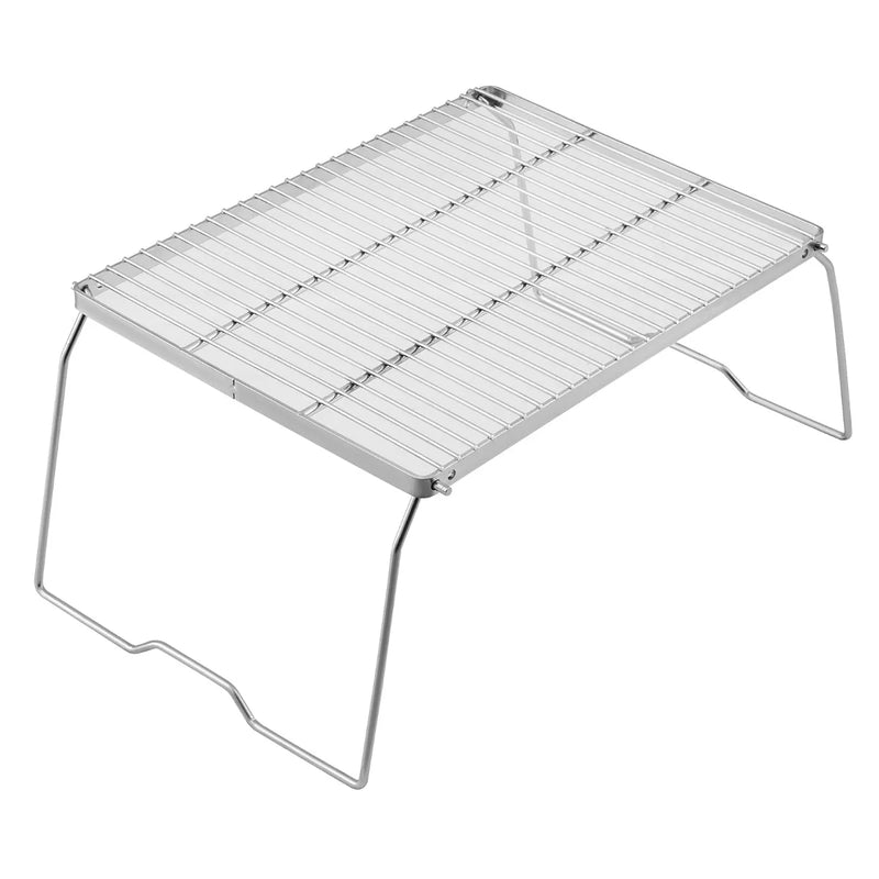 Cargue la imagen en el visor de la galería, Parrilla portátil para fogatas YETO, mesa grande de acero inoxidable 304