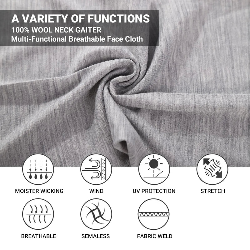 Cargue la imagen en el visor de la galería, METARINO Polainas de cuello Calentador de cuello de lana Mascarilla facial ligera