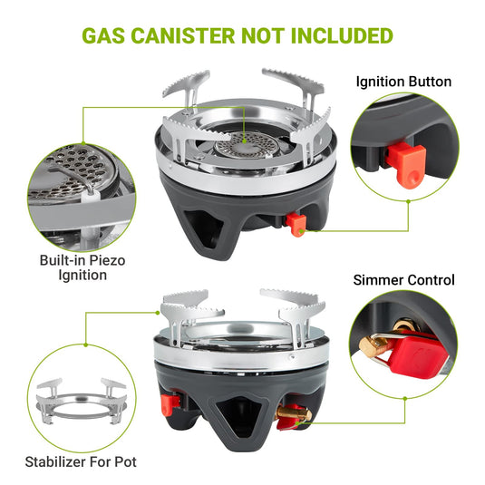 ATEPA TREKKER Portable Backpacking Stove 0.9L/1.8L