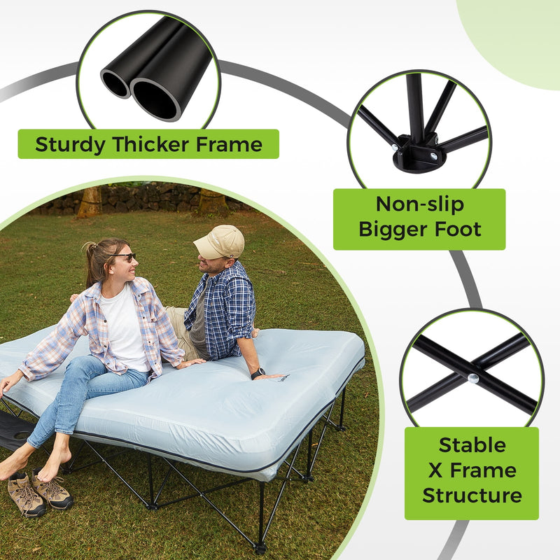 Load image into Gallery viewer, FUNDANGO Queen Camping Cot with Detachable Air Mattress
