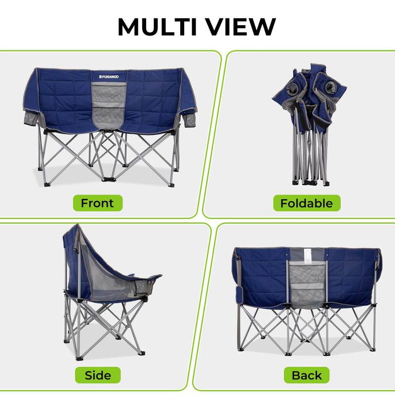 Load image into Gallery viewer, FUNDANGO Double Sofa Chair Loveseat Camping Chairs
