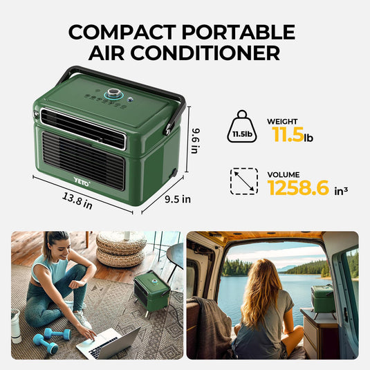 YETO Portable Air Conditioner 1800BTU Compact Air Cooler