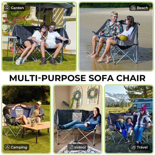 FUNDANGO Double Sofa Chair Loveseat Camping Chairs